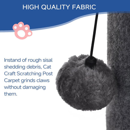 Cat Craft Bobcat 41" Cat Scratching Post with Hanging Toys | PetlyHome